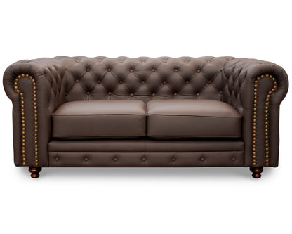 Love seat  de Piel Genuina Mod. Chesterfield 2 plazas