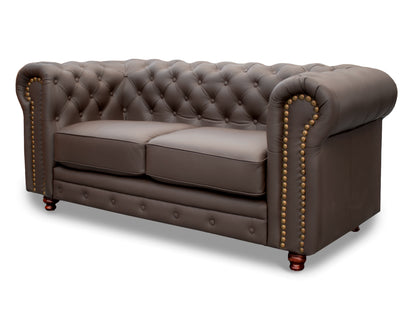 Love seat  de Piel Genuina Mod. Chesterfield 2 plazas