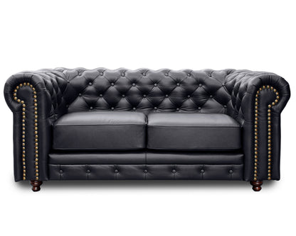 Love seat  de Piel Genuina Mod. Chesterfield 2 plazas