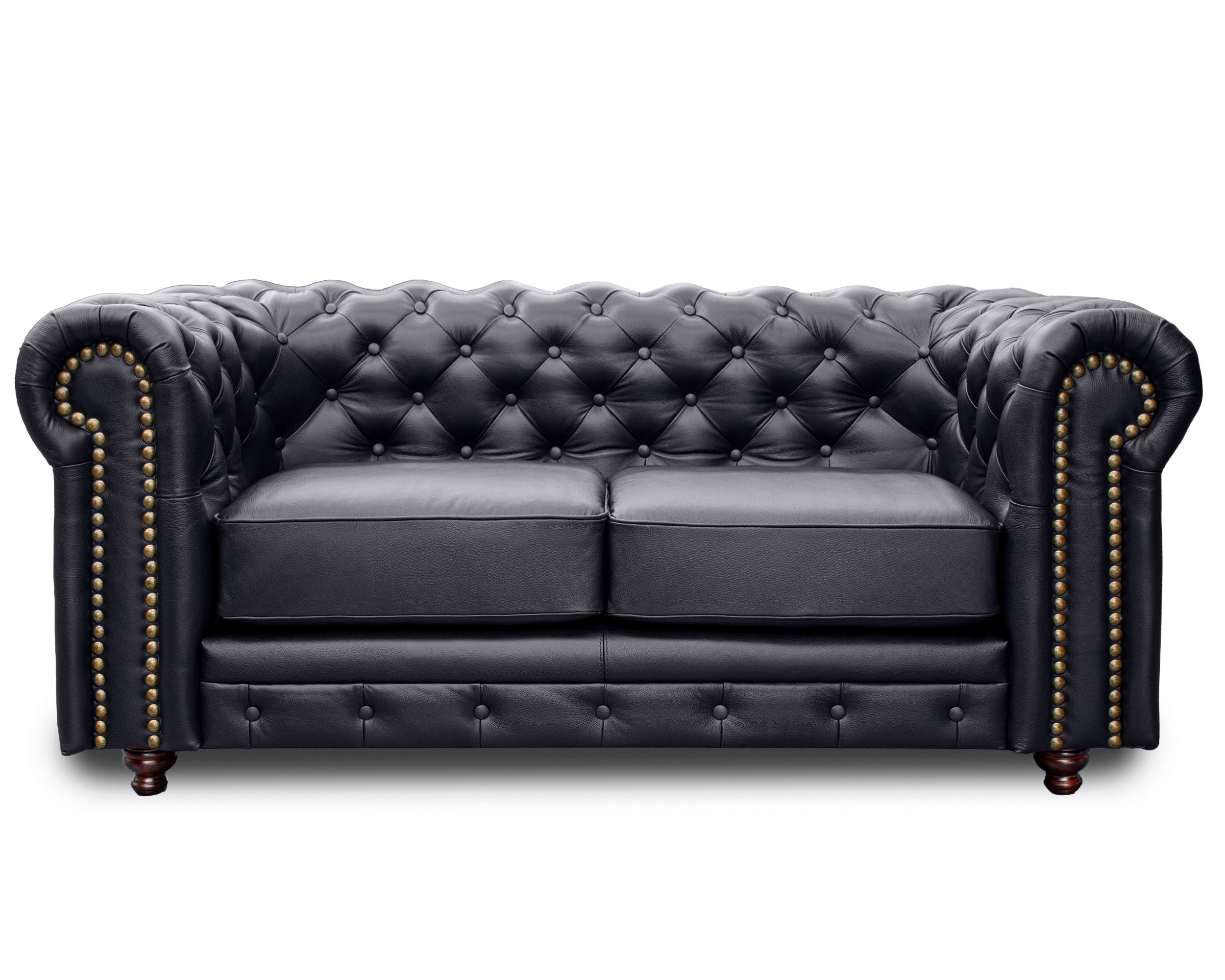 Love seat  de Piel Genuina Mod. Chesterfield 2 plazas